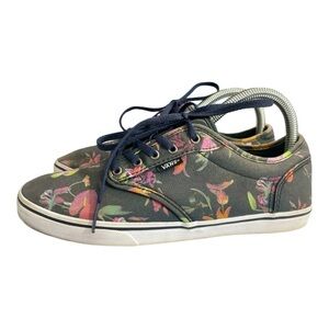 Vans Floral Print Lace Up Sneakers Women’s Size 8 Off The Wall